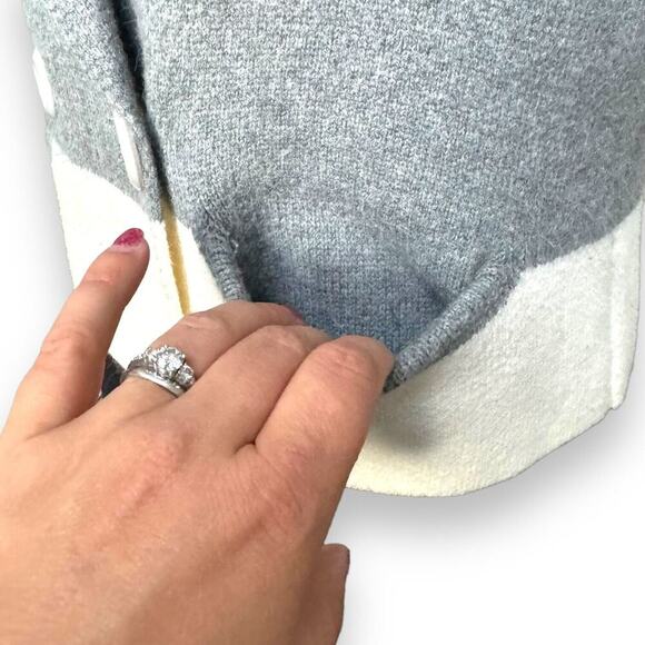 Baciano By Bacci Womens Vest Coat Dress Gray Acrylic Blend Double Breasted M - Picture 6 of 11